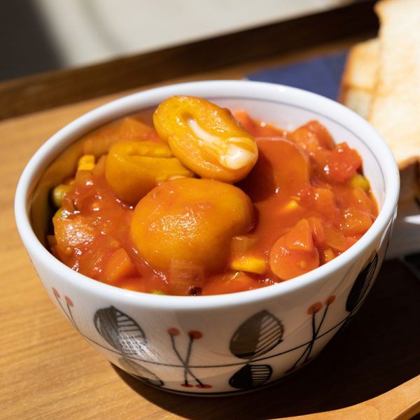 野菜たっぷり！上田ファームのかぼちゃ団子入りトマトスープ