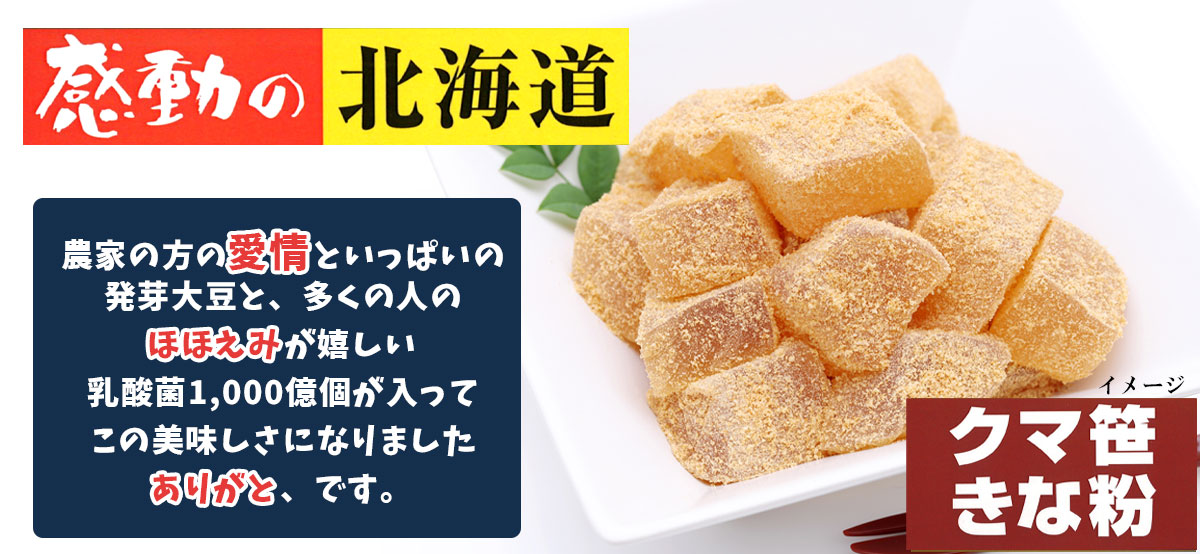 感動の北海道 クマ笹きな粉 60ｇ【中村食品産業】