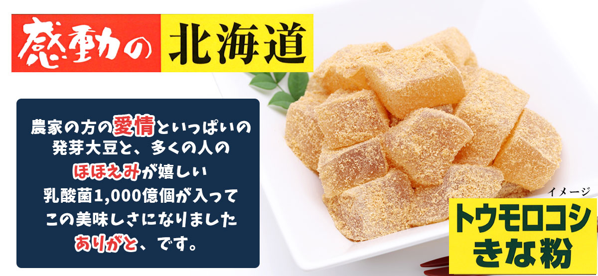 感動の北海道 トウモロコシきな粉 60ｇ【中村食品産業】